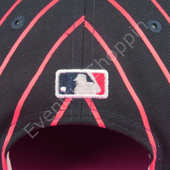 New Era Atlanta Braves Hat Mens OS Blue Snapback Striped Retro Y2K New - Picture 9 of 15